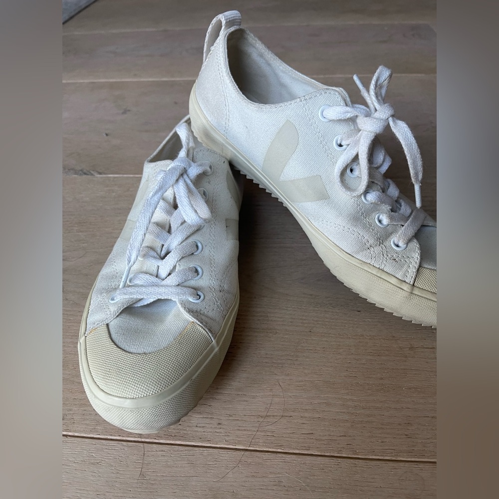 Veja White Canvas Sneakers